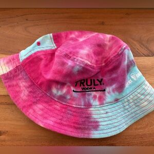 Truly Pink and Blue Tie-Dye Bucket Hat